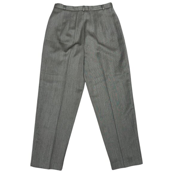 Women's TALBOTS Pure Wool Brown Straight Leg High Rise Lined Pants- Size 12 - Picture 2 of 11